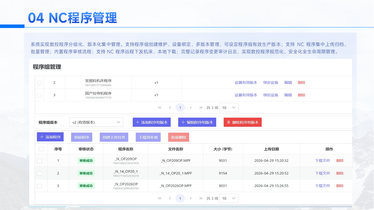 DNC程序管理方法